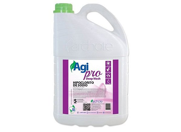 HIPOCLORITO DE SÓDIO AGIPRO DEEP WASH (ARCHOTE) 5lts (CX C/3un)