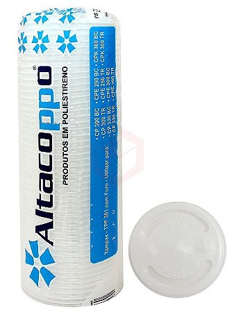 TAMPA FURADA TPF-301 - P/ COPO 300ml e 330ml pct c/ 50 (ALTACOPPO)