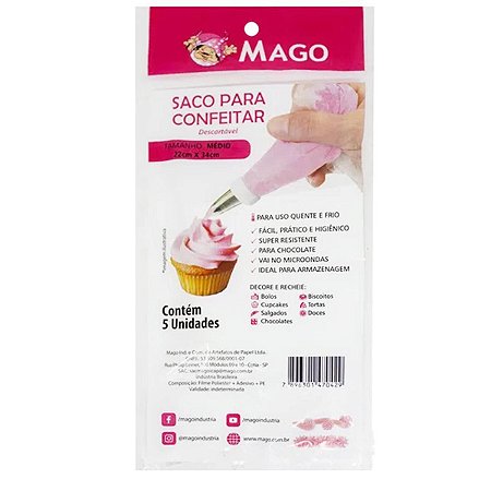 SACO CONFEITAR MEDIO (PCT C/ 5) - MAGO