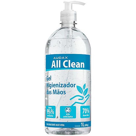 ALCOOL GEL ANTISSÉPTICO (ALL CLEAN) (PUMP) 1LT - AUDAXCO