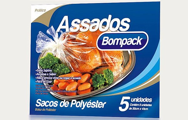SACO ASSADOS BOMPACK C/ 5