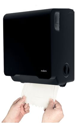 DISPENSER TOALHEIRO BOBINA AUTOCORTE PRETO - (NOBRE)