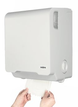 DISPENSER TOALHEIRO BOBINA AUTOCORTE BRANCO - (NOBRE)