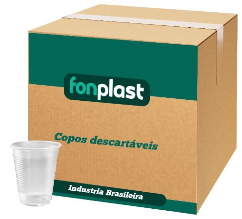 COPO DESC. 200ml PS TRANSP (FONPLAST) PCT C/100un