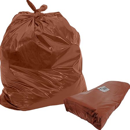 SACO P/ LIXO REFORÇADO 100lts MARROM C/4kg
