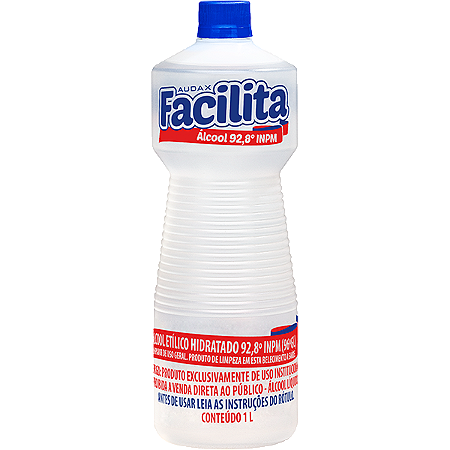 ALCOOL 92,8 (AUDAX) - 1 LITRO (CX C/12un)