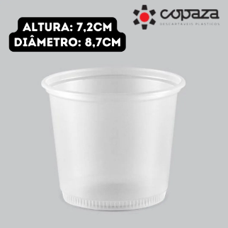 POTE REDONDO 250ML (C/ 50UN) - COPAZA