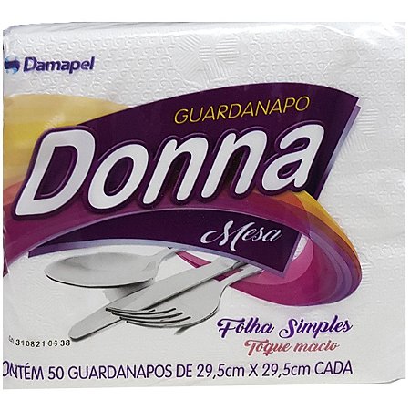 GUARDANAPO (DONNA) 29,5X29,5 PCT C/50fls (GRANDE)