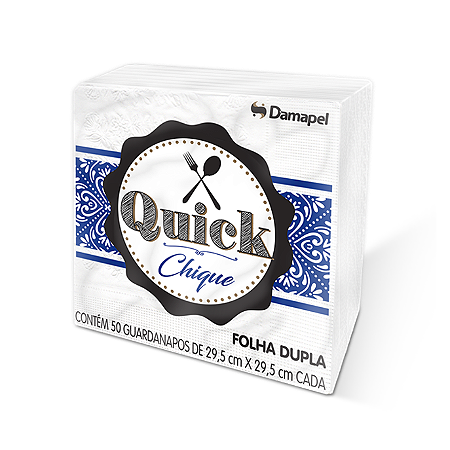 GUARDANAPO (QUICK CHIQUE) F. DUPLA 29,5X29,5 (C/50fls) GRANDE