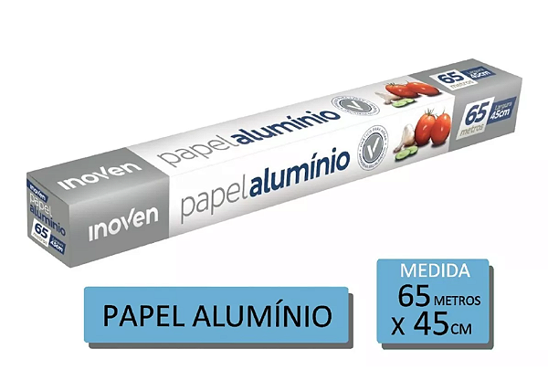 PAPEL ALUMINIO 45cm X 65mts (INOVEN)