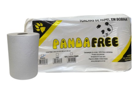 PAPEL TOALHA BOB 100% VIRGEM (20cm X 200mts) fardo C/6un (PANDAFREE)