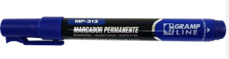 CANETA PERMANENTE MP313 AZUL - GRAMPLINE