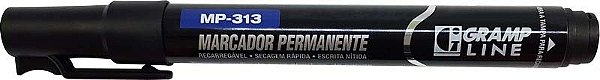 CANETA PERMANENTE MP313 PRETO - GRAMPLINE