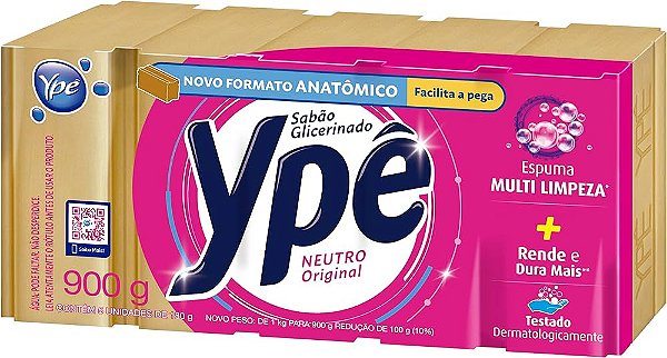 SABÃO EM PEDRA NEUTRO (YPE) (CX C/ 20pct C/ 5un)