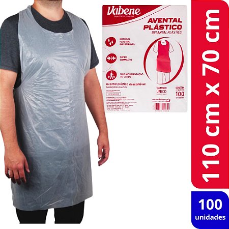 AVENTAL POLIETILENO BRANCO (70X110) (PCT C/ 100) - VABENE