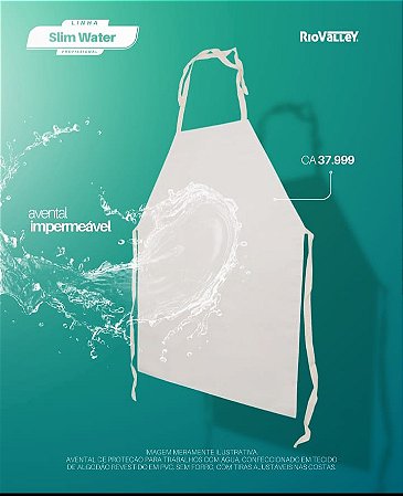 AVENTAL SLIM WATER BRANCO (60X100) - UNIDADE (RIO VALLEY)