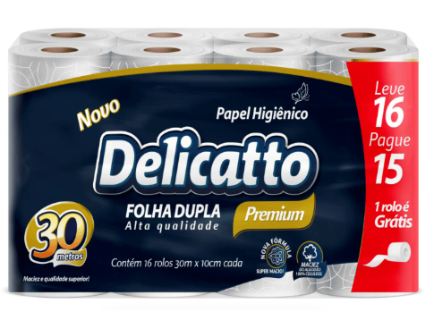 PAPEL HIG. F DUPLA PCT fardo C/ 4PCT X 16 UN (DELICATTO PREMIUM)