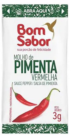 MOLHO DE PIMENTA SACHE (CX C/ 200 UN X 3G) - BOM SABOR