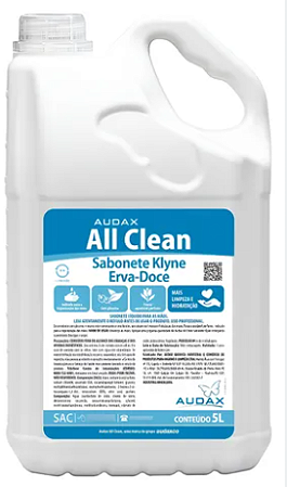 SABONETE LIQ. ALL CLEAN KLYNE ERVA DOCE (AUDAX) 5lts