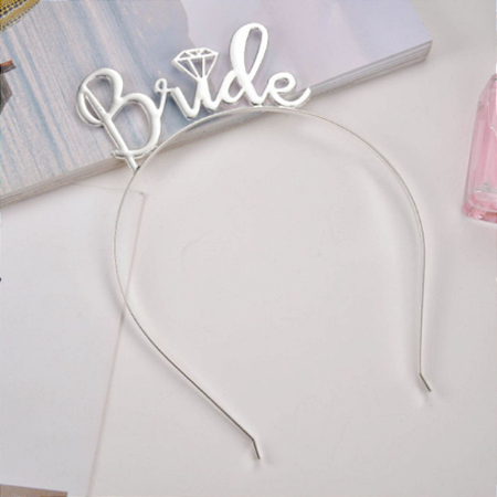 Tiara Bride Prata para Despedida de Solteira