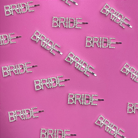 Presilha Prata ''BRIDE'' Para Despedida De Solteira