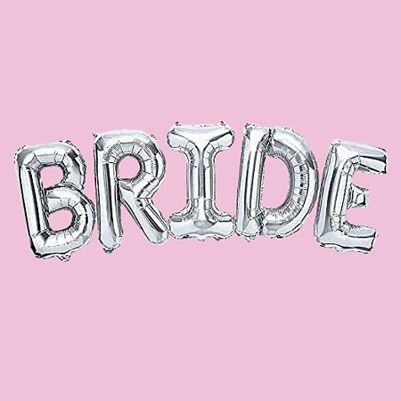Balão BRIDE Para Despedida de Solteira Prata