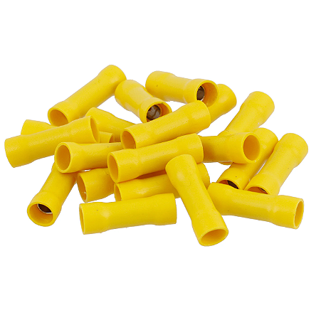 Terminal Emenda 6 Mm Luva Amarelo Pacote Com 20 Unid