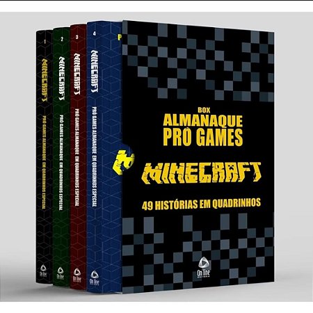 Coleção Pró-Games Almanaque em Quadrinhos Minecraft - Box com 4 Livros