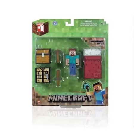 Boneco Articulado Minecraft Stive