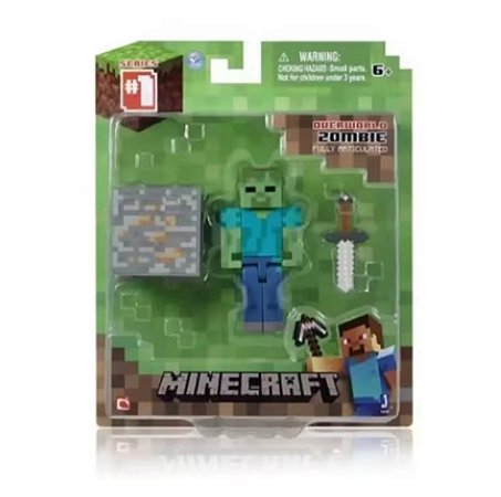Boneco Articulado Minecraft Zumbie