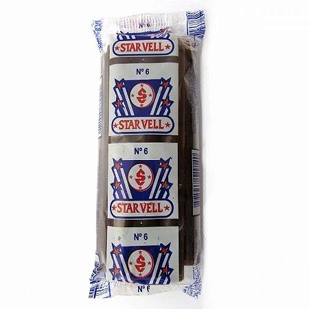 Vela Palito Tradicional N6 14cm (Pacote com 8) - Marrom