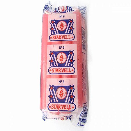 Vela Palito Tradicional N6 14cm (Pacote com 8) - Rosa