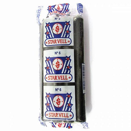 Vela Palito Tradicional N6 14cm (Pacote com 8) - Preta