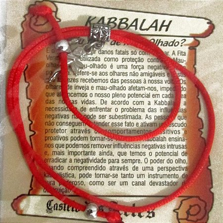 Pulseira Vermelha da Kabbalah Amuleto de Protecao e Sorte - Modelos Sortidos