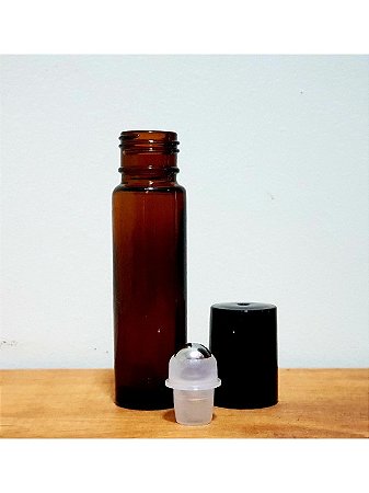kit 05 unid Frasco vidro Rollon Âmbar 10ml