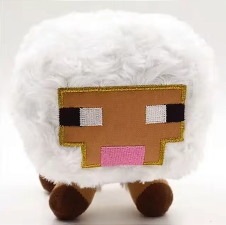 Pelúcia Minecraft Ovelha Branca 16 cm