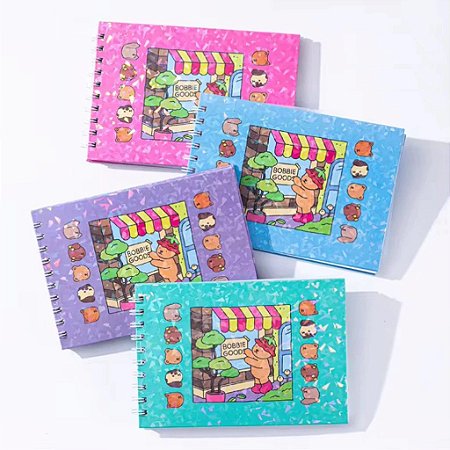 Livro de Colorir 48 paginas Caderno Espiral capa dura com Desenhos cor de rosa