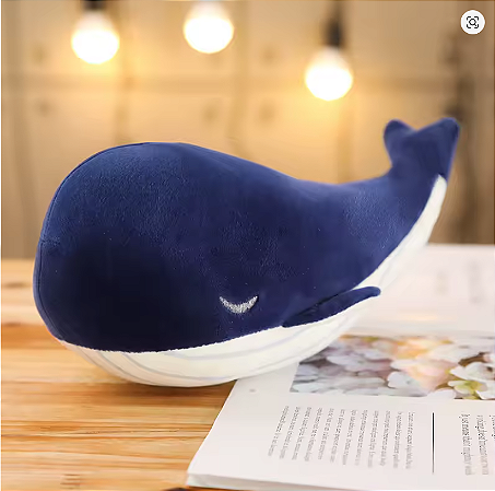 Pelúcia animal marinho Baleia Azul 25 cm