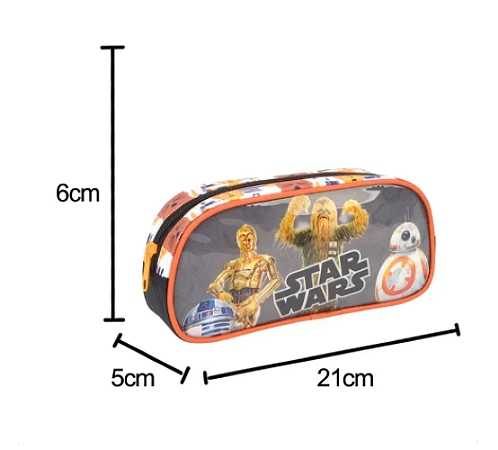 Estojo Escolar Star Wars Laranja EI38164ST Luxcel