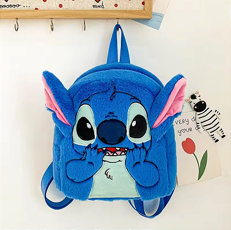 Mochila desenho animado Stitch 3D azul