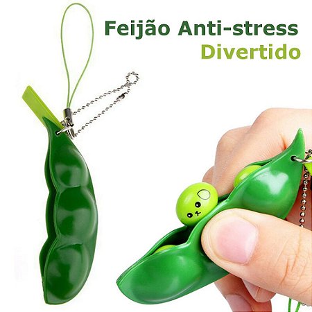 CHAVEIRO FEIJÃO POP IT FIDGET TOY ANTI-STRESS