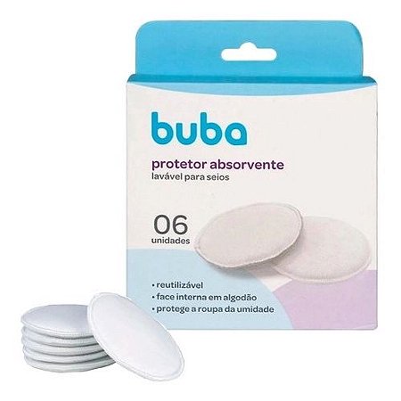 PROTETOR ABSORVENTE LAVÁVEL PARA SEIOS - BUBA
