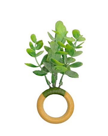 Porta-guardanapo folhas verde