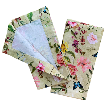 Guardanapo de tecido floral mod 1