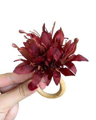 Porta-guardanapo mini Lírio vinho