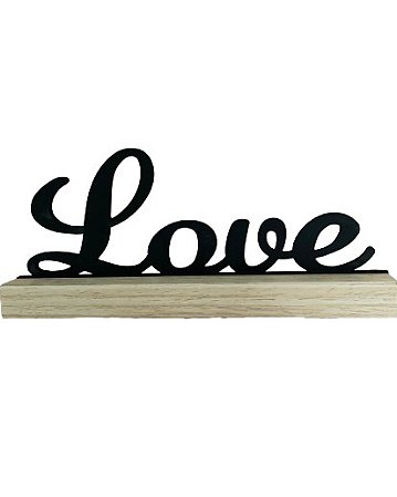 Enfeite decorativo MDF Love