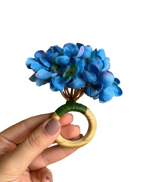 Porta-guardanapo Hortênsia azul