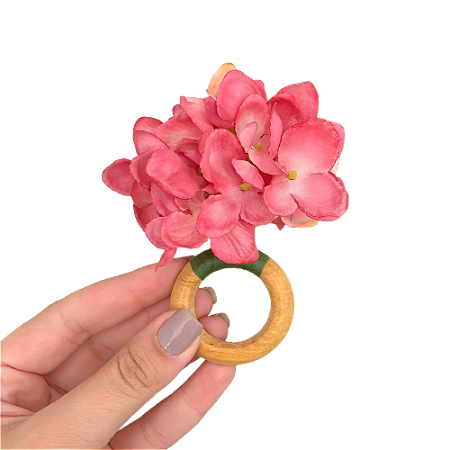 Porta-guardanapo Hortênsia rosa