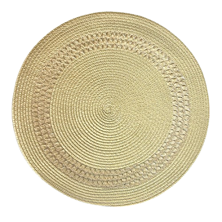 Jogo americano redondo trama. Cor: palha