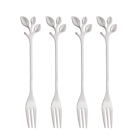 Kit de 4 garfos inox para aperitivos